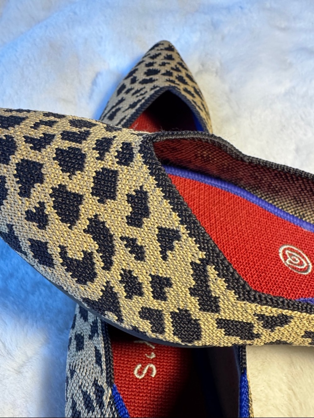 Rothy's Leopard Print Pointed Toe Flats Size 9 - Picture 9 of 9
